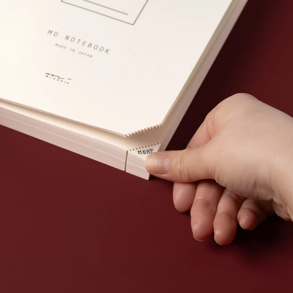 미도리 엠디노트 코덱스 저널 하루 한 페이지 Midori MD Notebook Codex Journal L A5 사이즈 1 day 1 page - 페이지를 이동하기 쉬운 코너 절취선