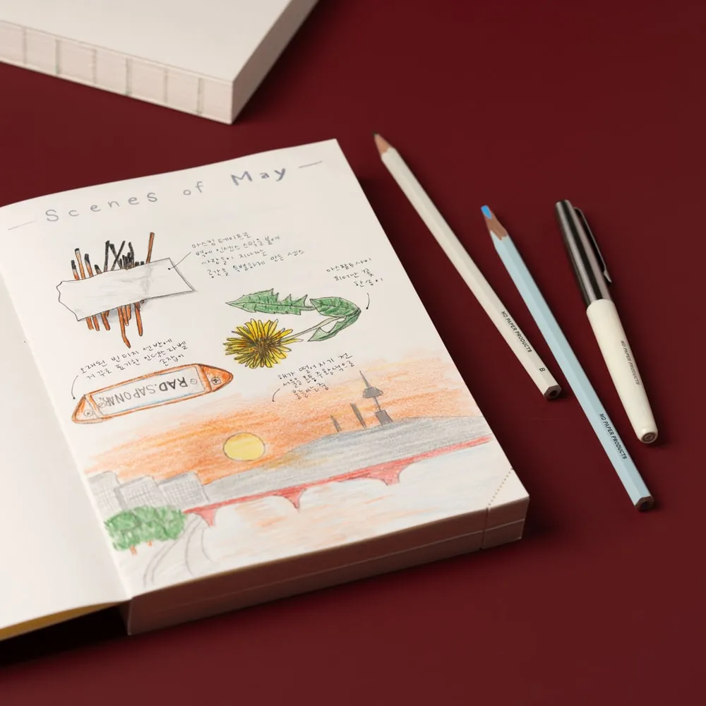 미도리 엠디노트 코덱스 저널 하루 한 페이지 Midori MD Notebook Codex Journal L A5 사이즈 1 day 1 page - 하루 한 장씩 나만의 이야기를 쌓아보세요.