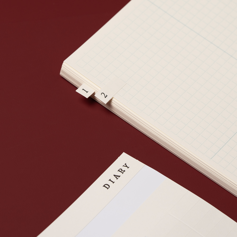 미도리 엠디노트 저널 Midori MD Notebook Journal L A5 사이즈 - 동봉된 인덱스 스티커로 필요한 부분에 붙여 활용해보세요.