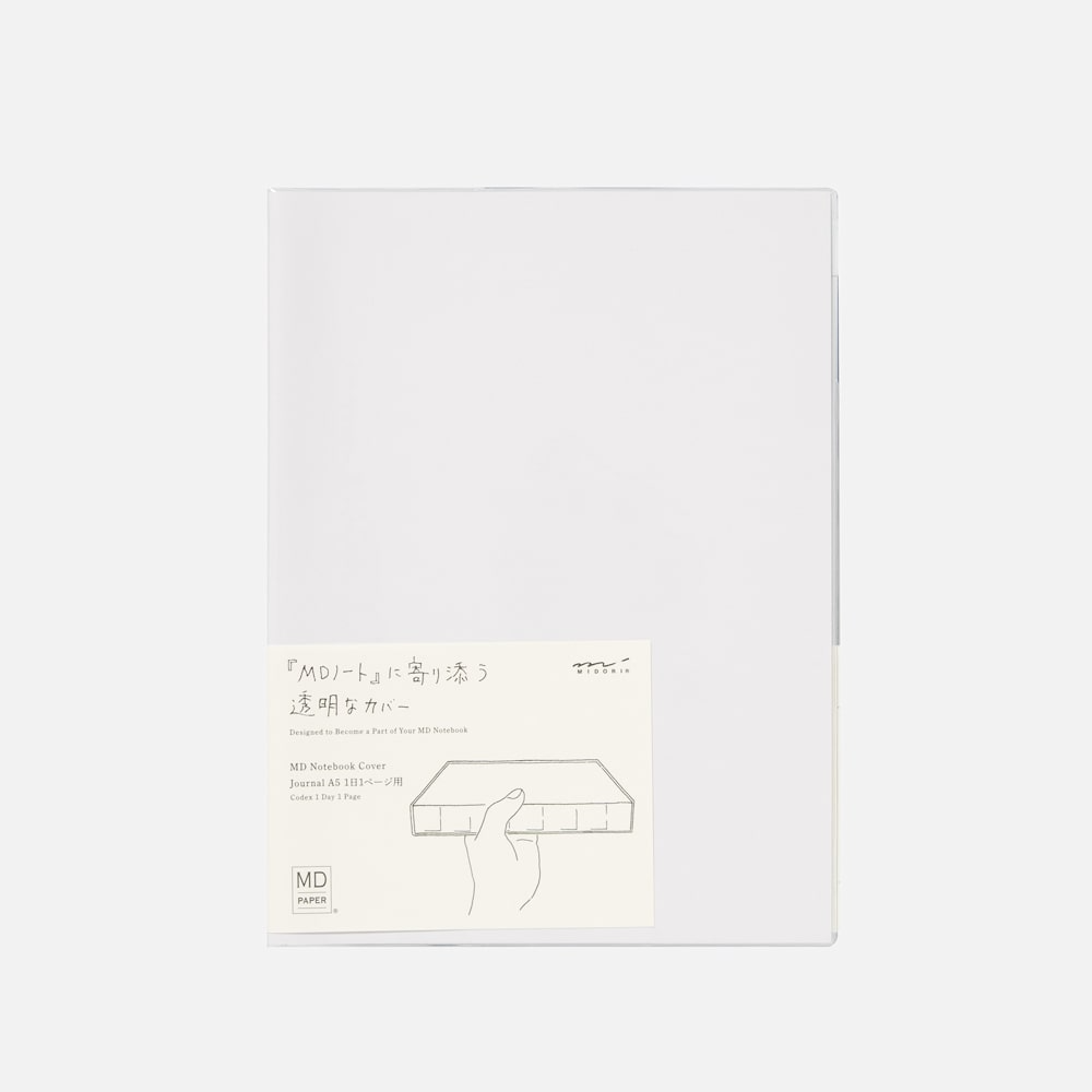 미도리 MD 노트 투명 커버 코덱스 저널 하루 한 페이지 전용 Midori MD Notebook Codex Journal L A5 사이즈 - 팩샷