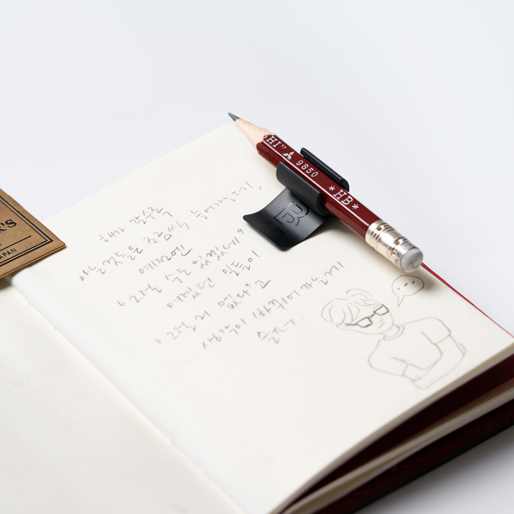 Blackwing Notebook Clip 블랙윙 연필 클립 - 종이 한 장에도 잘 끼워지는 클립형 연필 홀더