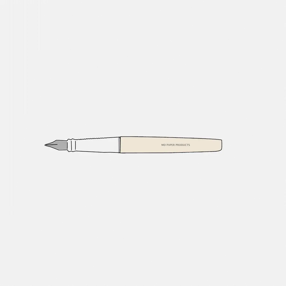 미도리 MD 만년필 Midori foundtain Pen M nib - 잉크 카트리지 끼우는 방법 1